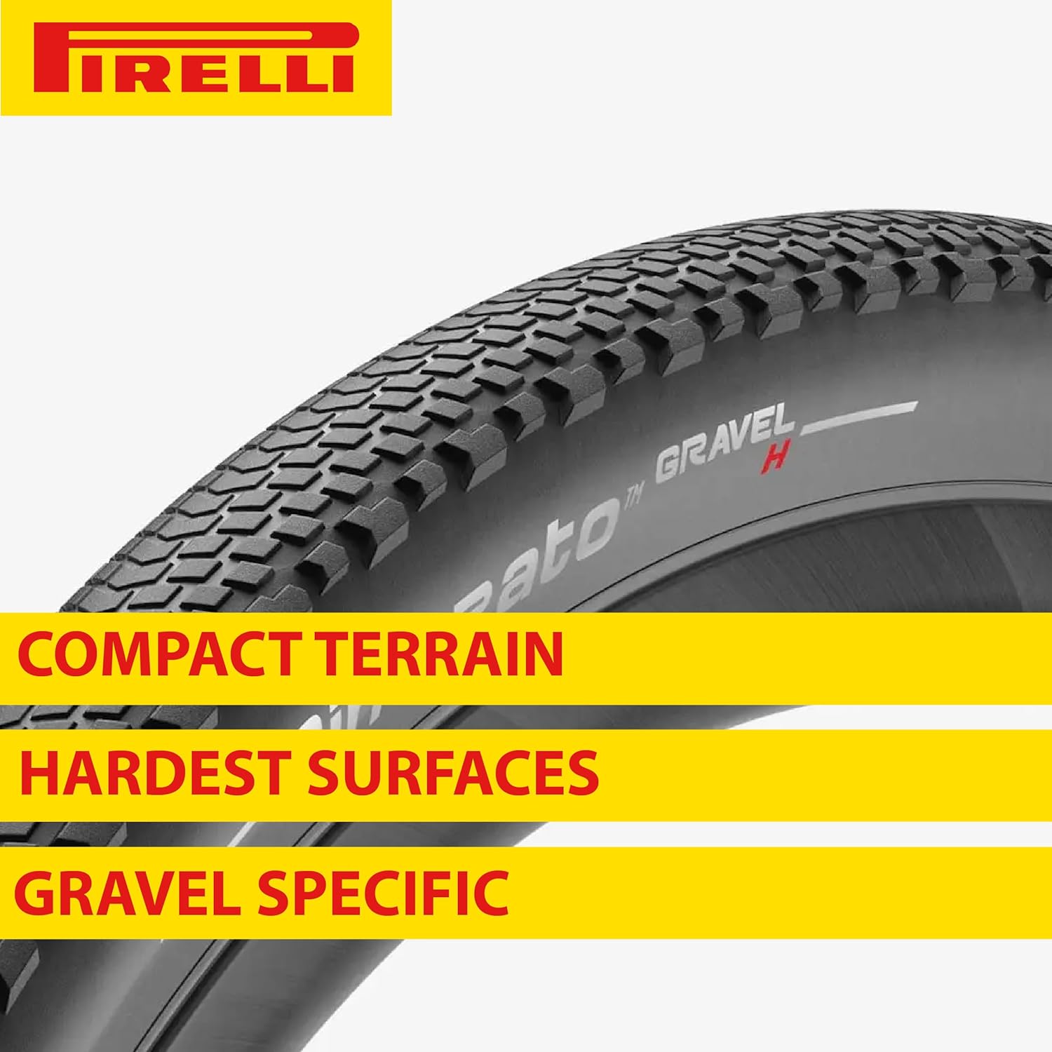 BRAND, CATEGORY, PIRELLI, TIRES, Pirelli Cinturato Gravel H Classic 45-622 (700 x 45c) Gravel Bike Tire Designed for Compact Terrain - SpeedGRIP Compound for Superior Grip in All Weather