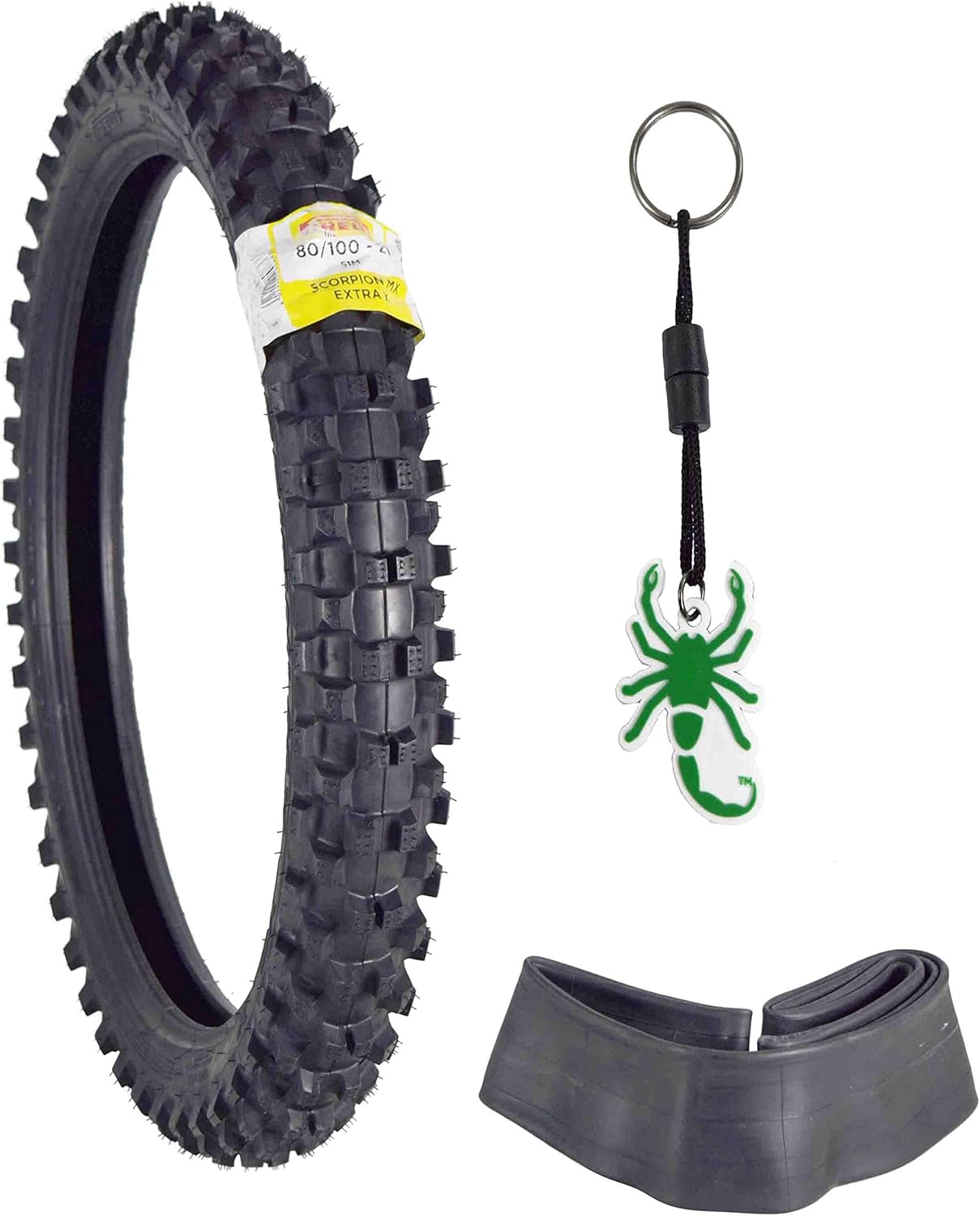 BRAND, CATEGORY, MOTOCROSS, PIRELLI, Pirelli Scorpion MX Extra X 80/100-21 Front Dirt Bike Tire with Keychain - Single