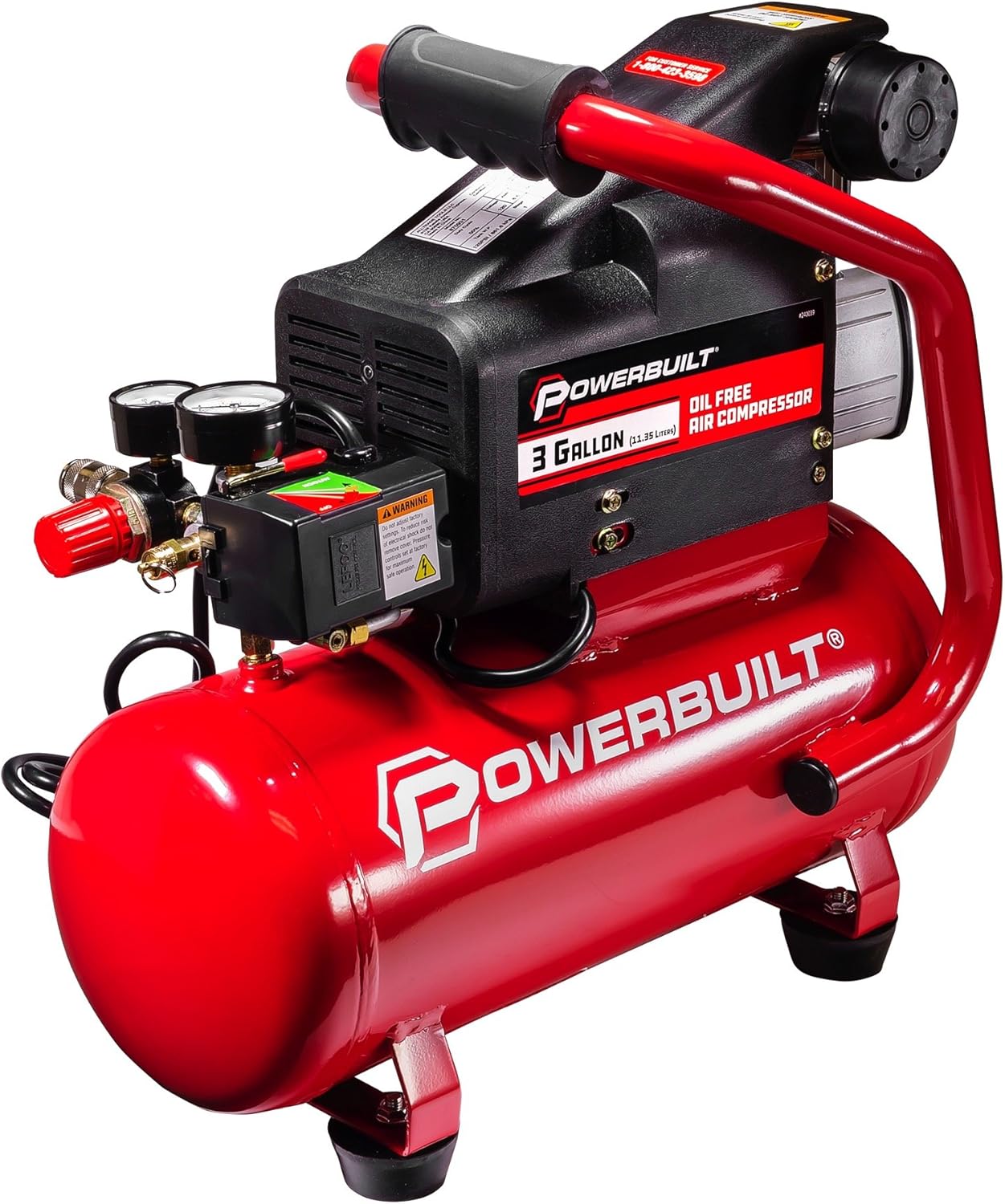 BRAND, CATEGORY, PORTABLE AIR COMPRESSORS, POWERBUILT, Powerbuilt 3 Gallon Air Compressor - 240039