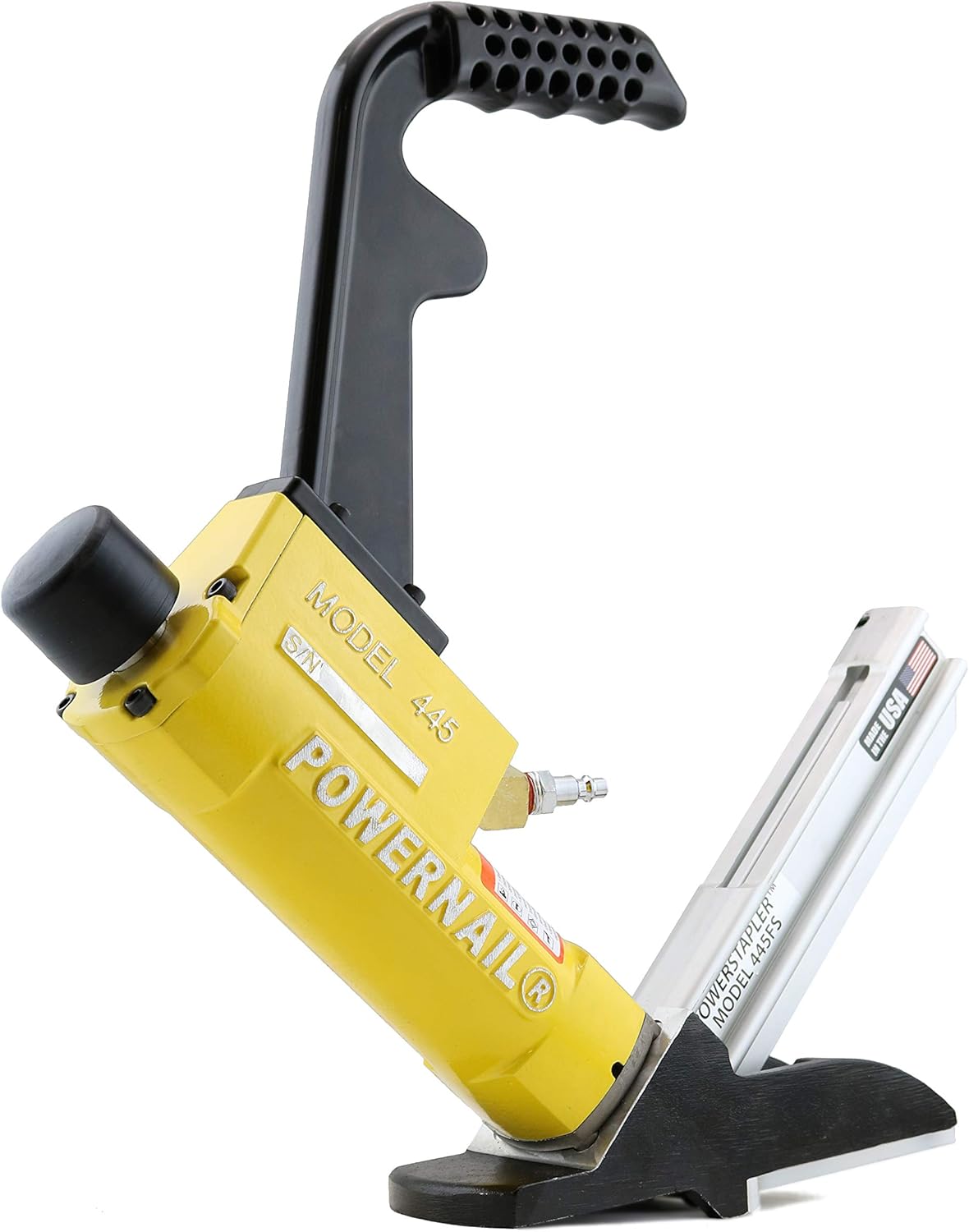 BRAND, CATEGORY, FLOORING NAILERS, POWERNAIL, Powernail 445FSW Pneumatic 15.5 Gauge Hardwood Flooring Stapler