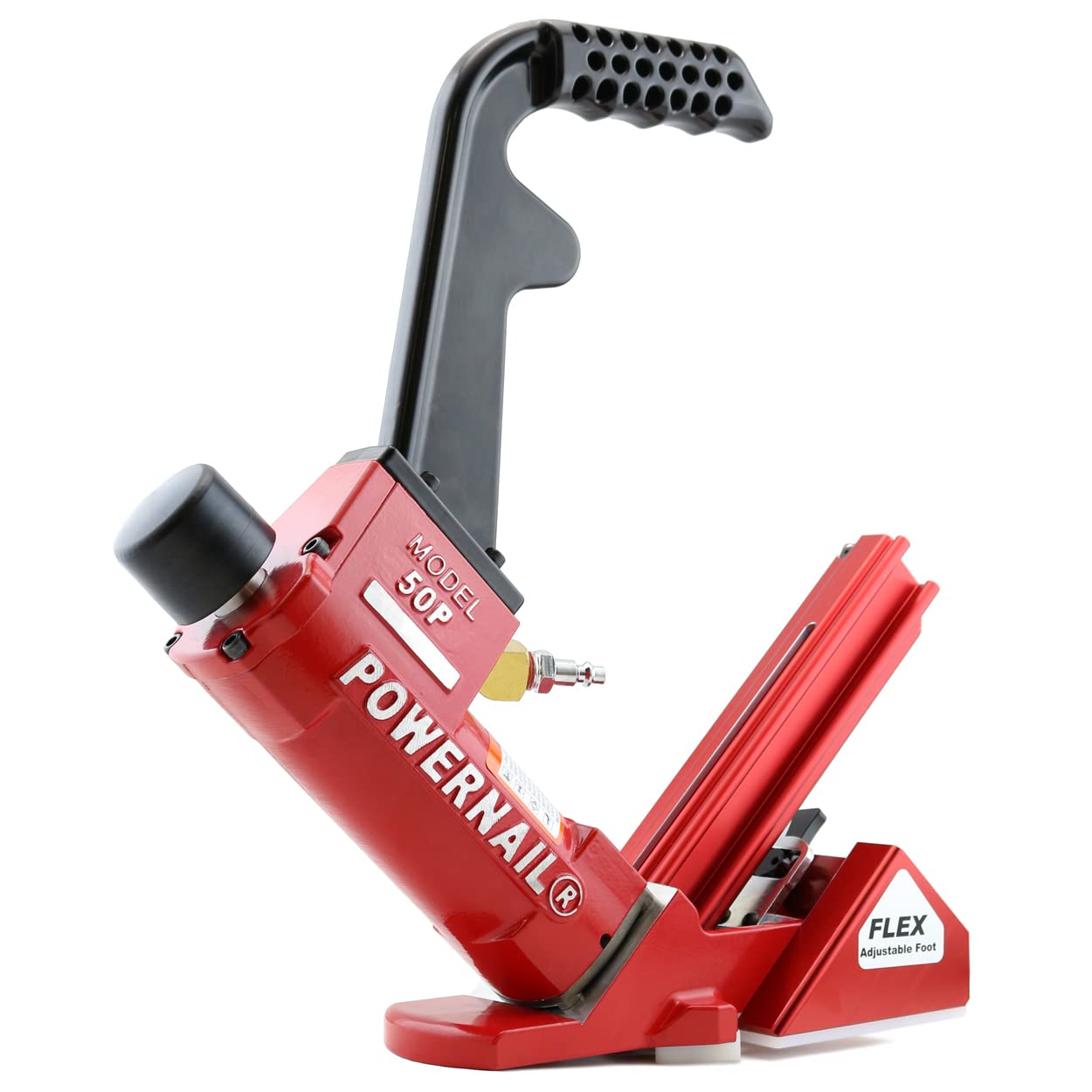 BRAND, CATEGORY, FLOORING NAILERS, POWERNAIL, Powernail 50PFLEXW Pneumatic 18 Gauge L-Cleat Flooring Nailer with Flex Adjustable Base