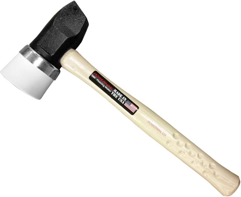 BRAND, CATEGORY, MALLETS, POWERNAIL, Powernail 5MI Iron White Capped Rubber Mallet for Flooring Nailers & Staplers (4 lbs)