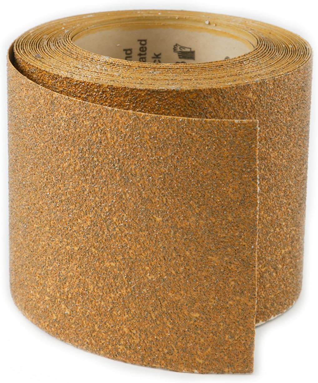 BRAND, CATEGORY, KAREBAC, SANDING SHEETS, RHW40 PSA Stick-On 40 Grit Gold Heavyweight E-Weight Aluminum Oxide Sandpaper Roll, 4-1/2" x 10 yd