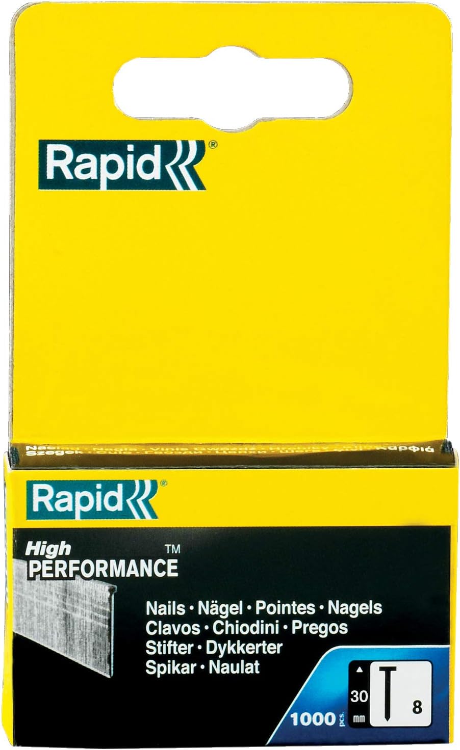 BRAD NAILS, BRAND, CATEGORY, RAPID, Rapid High Performance No.8 Galvanised Steel Brad Nails, Wire Length: 50 mm, 40100537-5000 Pieces(Packaging May Differ)