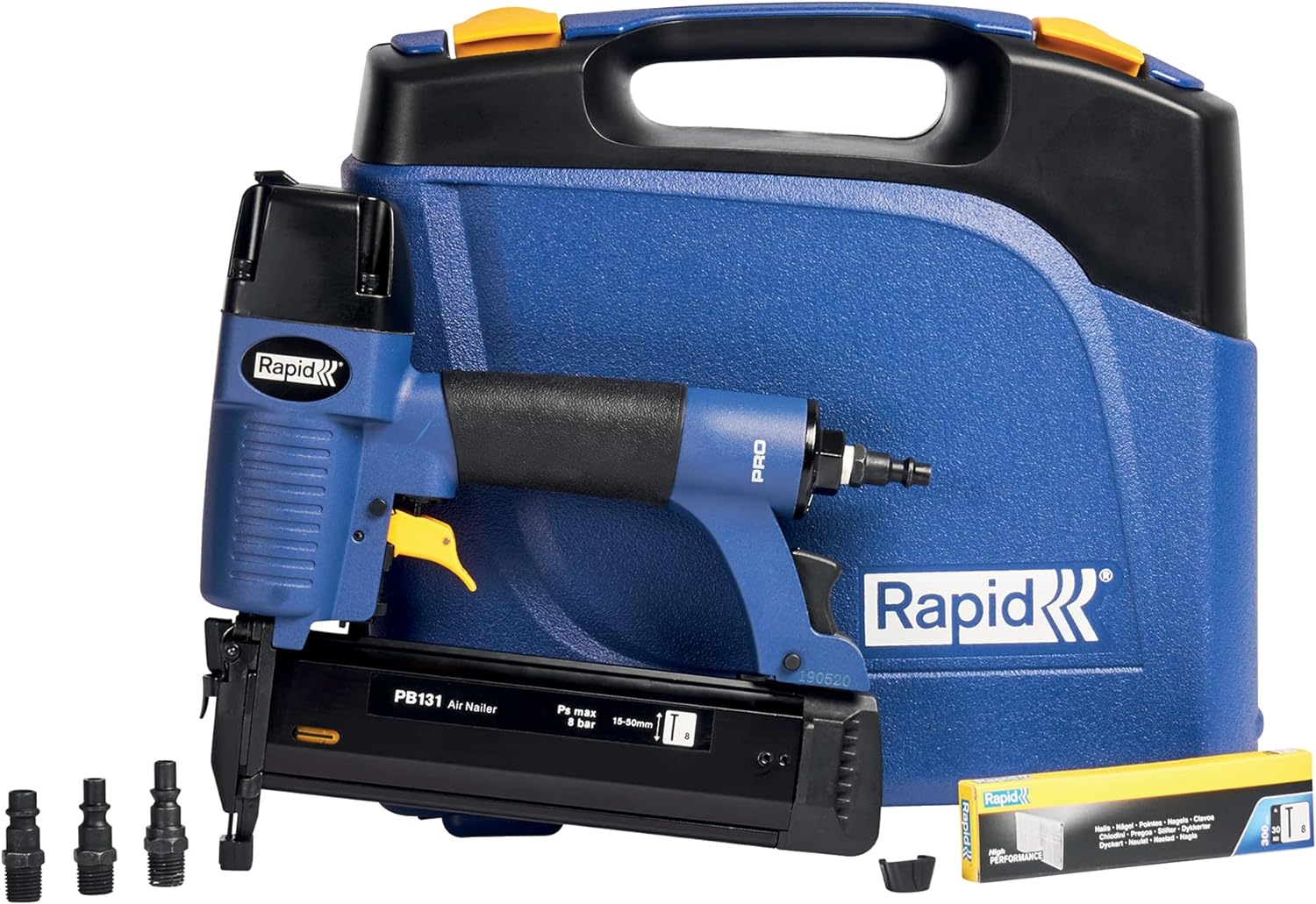 BRAND, CATEGORY, RAPID, STAPLERS & TACKERS, Rapid PB131 Ref 5000054 Pneumatic Tacker Nail Gun, Blue, Nailer