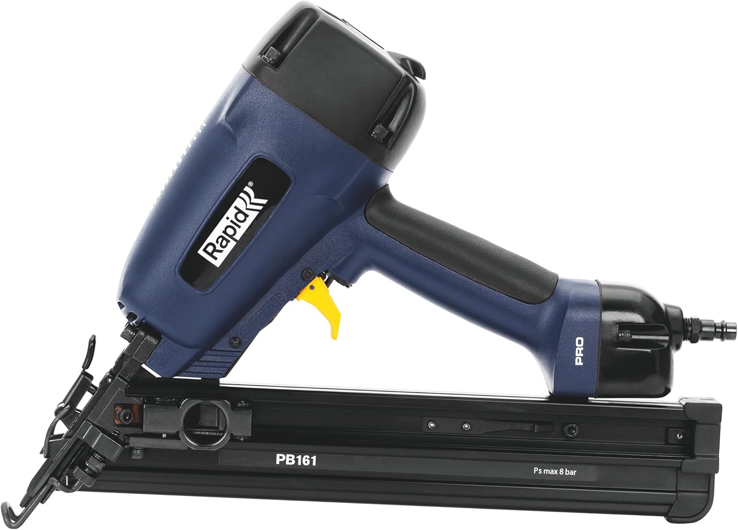 BRAD NAILERS, BRAND, CATEGORY, RAPID, Rapid PRO PB161 Pneumatic Nailer for No. 32 Brads, with Comfort Grip, Quick Reload, Adjustable Depth-of-Drive, Includes Carry Case and 300 Brads (5000104), Blue