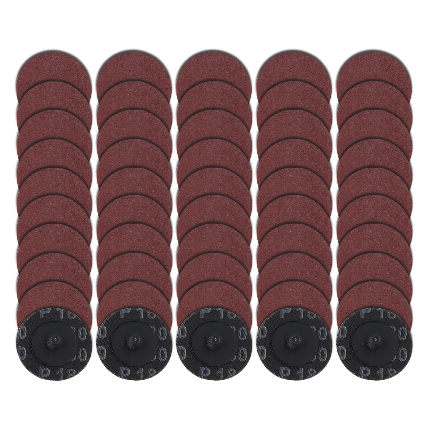 BRAND, CATEGORY, LEONTOOL, QUICK CHANGE DISCS, Roll Lock Quick Change Discs 50 Pack 2 Inches Aluminum Oxide Sandpaper Discs Roll Lock Sanding Discs for Die Grinder Surface Prep Strip Burr Polish Finish Rust Paint Removal, 120 Grit