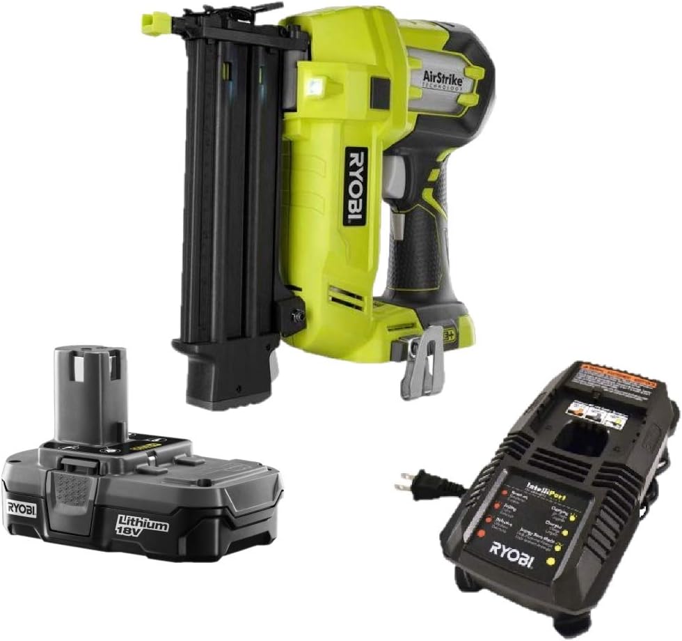 BRAND, CATEGORY, COMBO KITS, RYOBI, Ryobi One+ 18v Cordless Brad Nailer P320 +Battery & Charger, (Bulk Packaged)