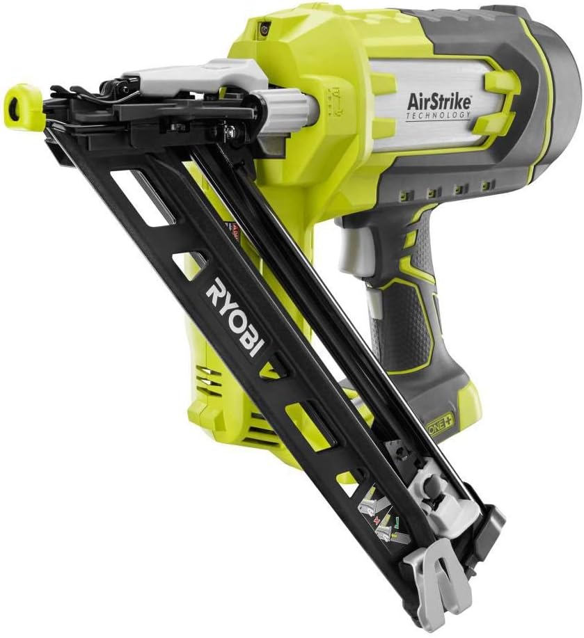 BRAND, CATEGORY, FINISH NAILERS, RYOBI, Ryobi P330 18V ONE+ Angled 15 Ga Finish Nailer Battery and Charger Not Included