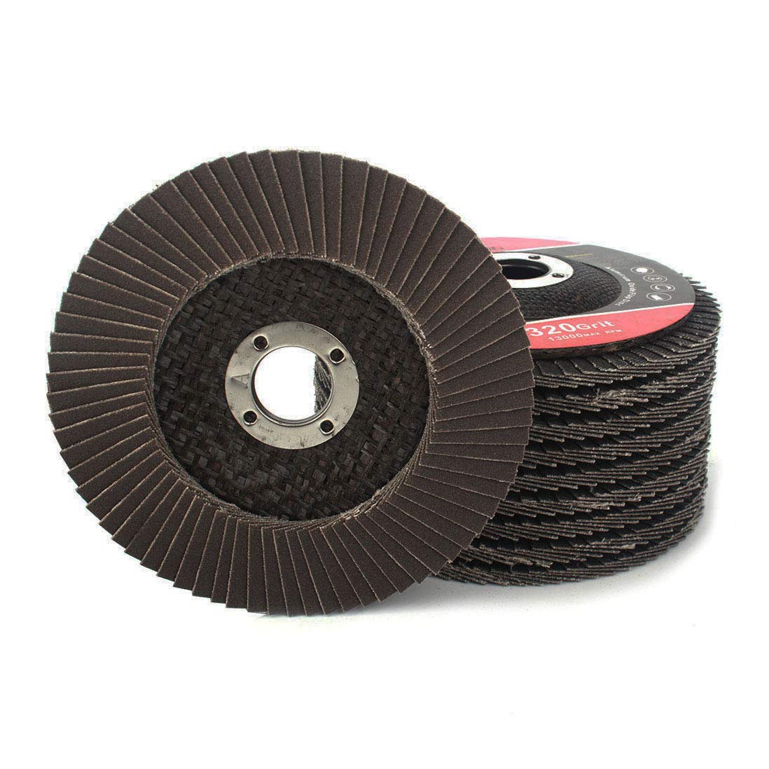 BRAND, CATEGORY, FLAP DISCS, SI FANG, SI FANG 180 Grit Flap Discs 4" x 5/8 Inch Aluminum Oxide Angle Grinder Attachment Sanding Disc, Blending, Welding Grinding, Finishing 10 Pack