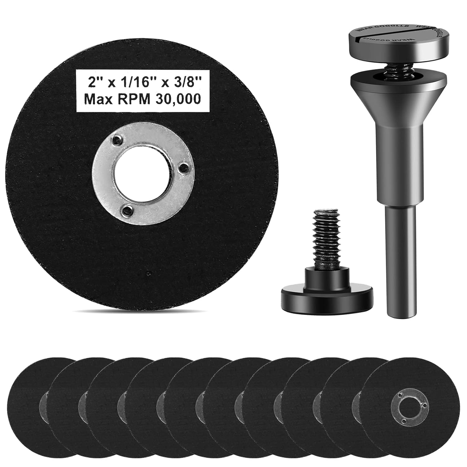 BRAND, CATEGORY, CUT-OFF WHEELS, SI FANG, SI FANG 2 Inch Die Grinder Cut-Off Wheel and 3/8in Arbor Hole 1/4in Stem Mounting Mandrel Holder Accessories, for Air Grinders Drill Rotary Tool, Mini Metal Cutting Wheels Cutter Discs 11 Pack Set