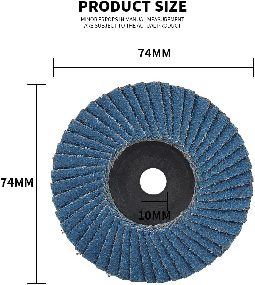 BRAND, CATEGORY, FLAP DISCS, SI FANG, SI FANG 3 Inch Flap Disc Abrasive Grinding Wheels 60 Grit 3" x 3/8" Arbor Premium Zirconia Aluminum Flap Sanding Disc for Mini Angle Grinder Cordless Die Grinder, High Density Flap Wheel (10pcs)