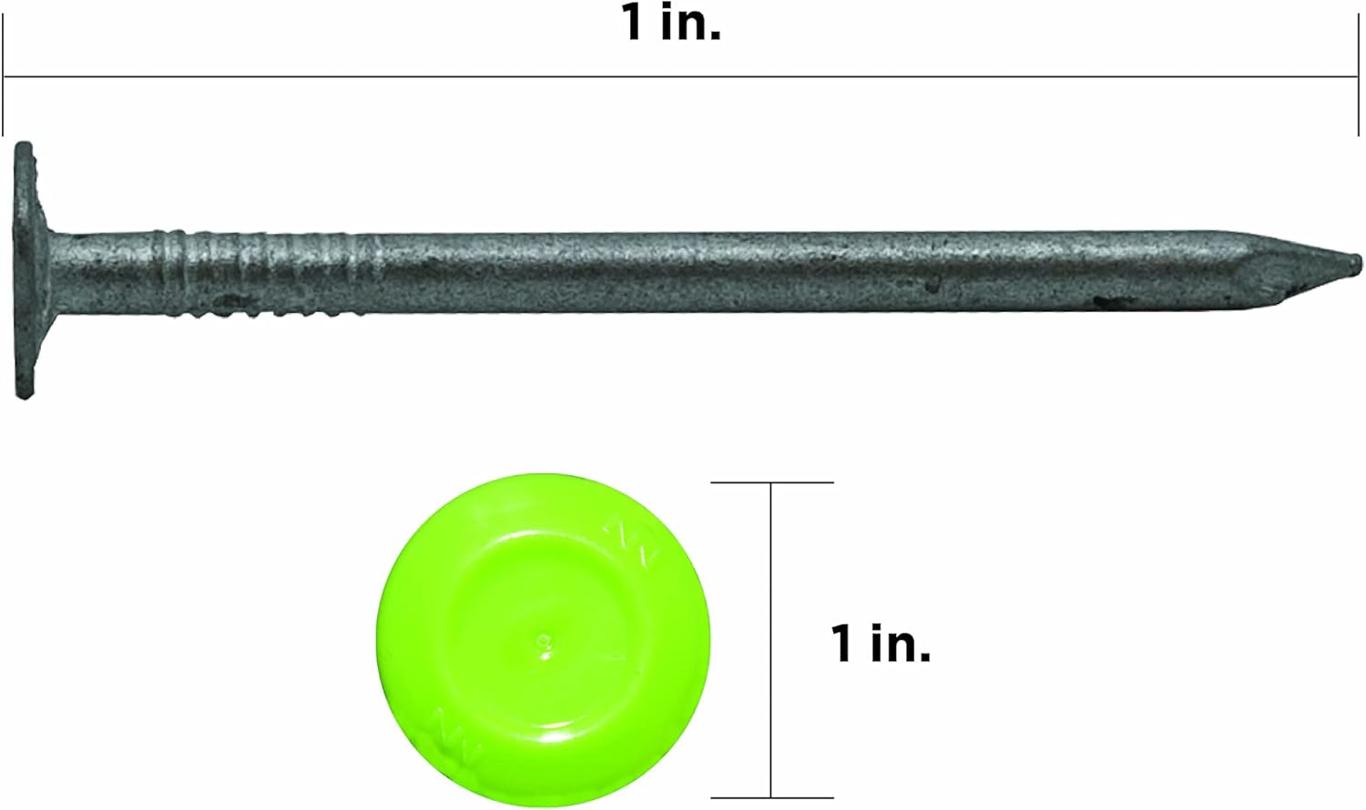 BRAND, CAP NAILS, CATEGORY, STINGER, STINGER 0136260 NailPac® Cap Nails - 1" Electro Galvanized Nails with 1" Plastic Collated Caps (0136260) for use with CN100B & CN100 Cap Nailers