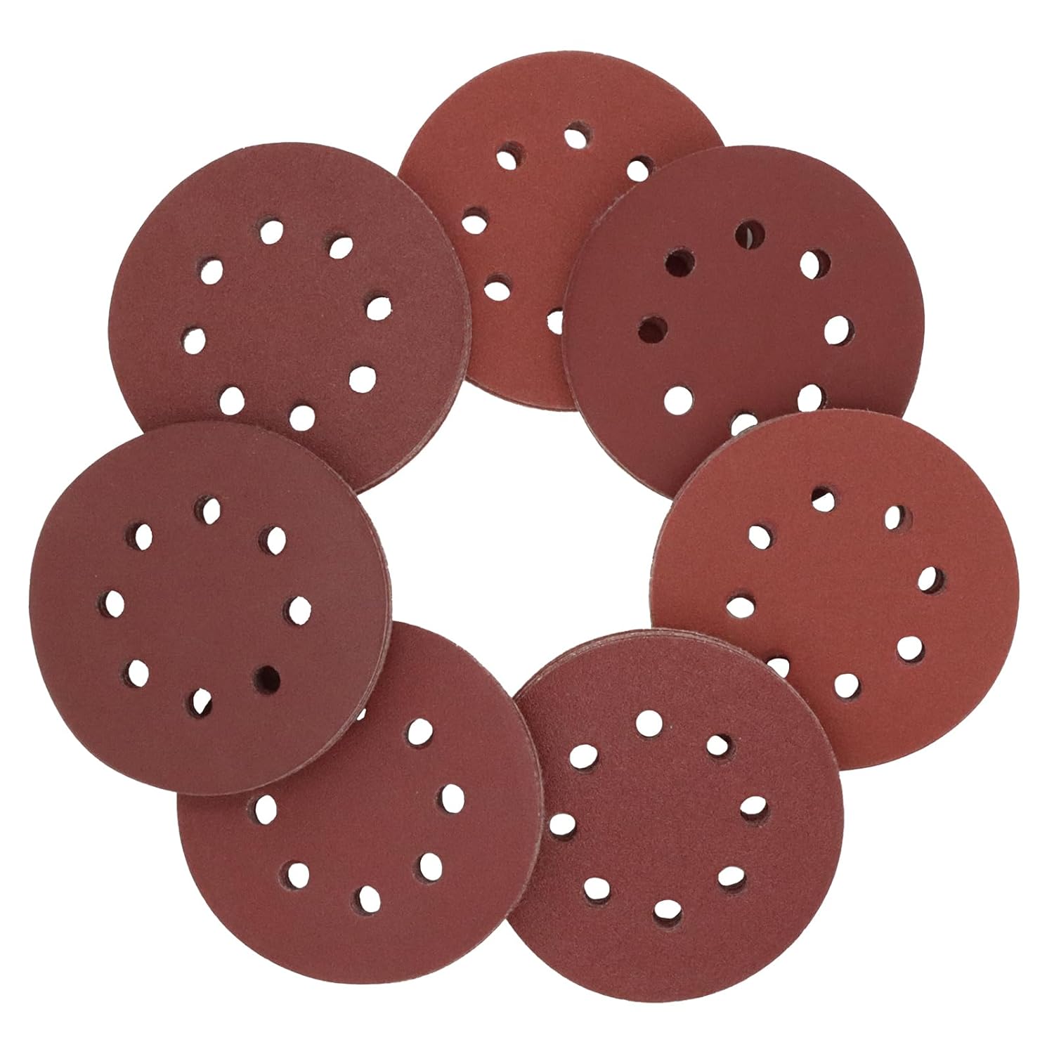 BRAND, CATEGORY, CHEN REFINISH, HOOK & LOOP DISCS, Sanding Disc, 5 Inch 8 Hole Sanding Discs Hook and Loop Sandpaper, 70 PCS Set Includes 60 80 120 240 320 600 800 Grits Round Aluminum Oxide Sand Paper Discs for Random Orbital Sander