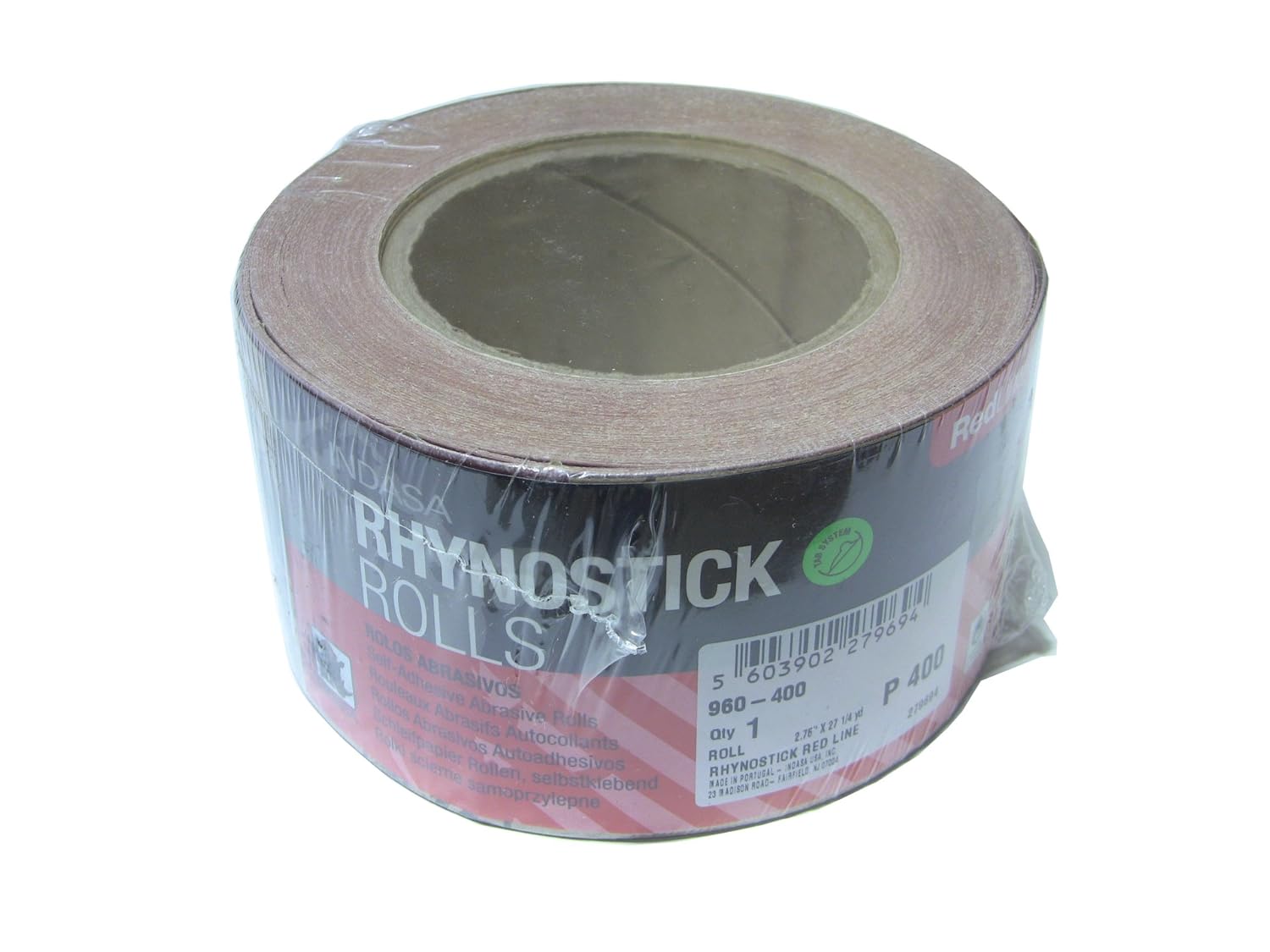 BRAND, CATEGORY, RHYNOSTICK, SANDING SHEETS, Sandpaper Sticky Back 400 Grit x 2.75 x 82 ft. One Roll Redline Rhynostick