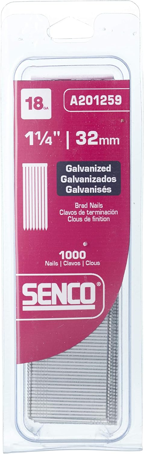 BRAD NAILS, BRAND, CATEGORY, SENCO, Senco A201259 18-Gauge by 1-1/4 Inch Electro Galvanized Brads