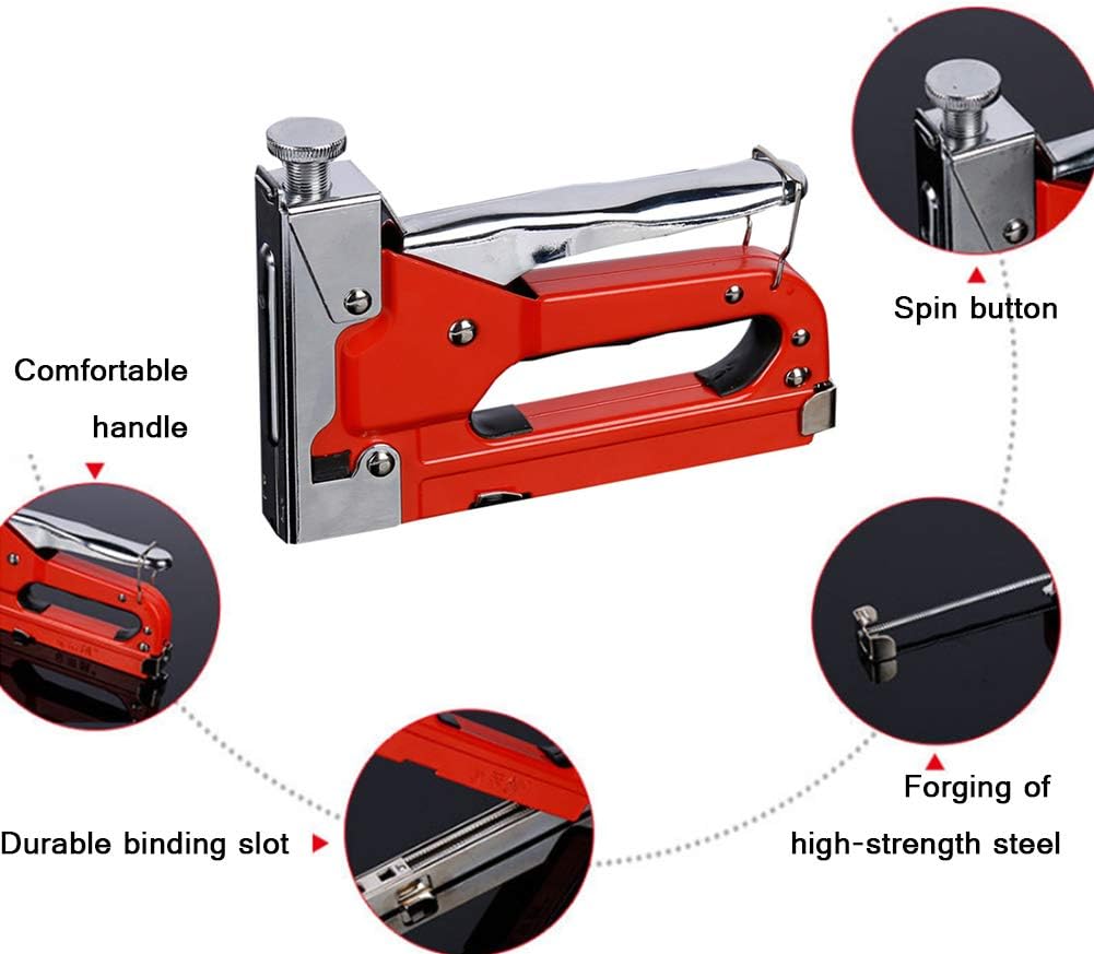 BRAND, CATEGORY, STAPLERS & TACKERS, YAOBAO, Staple Gun 3-In-1 Nail Gun,Manual Brad Nail Nailer Tacker with 3000 Staples,Heavy Duty Hand Tacker/Nailer for Upholstery, Fixing Material, Decoration, Carpentry, Furniture(160×115Mm)