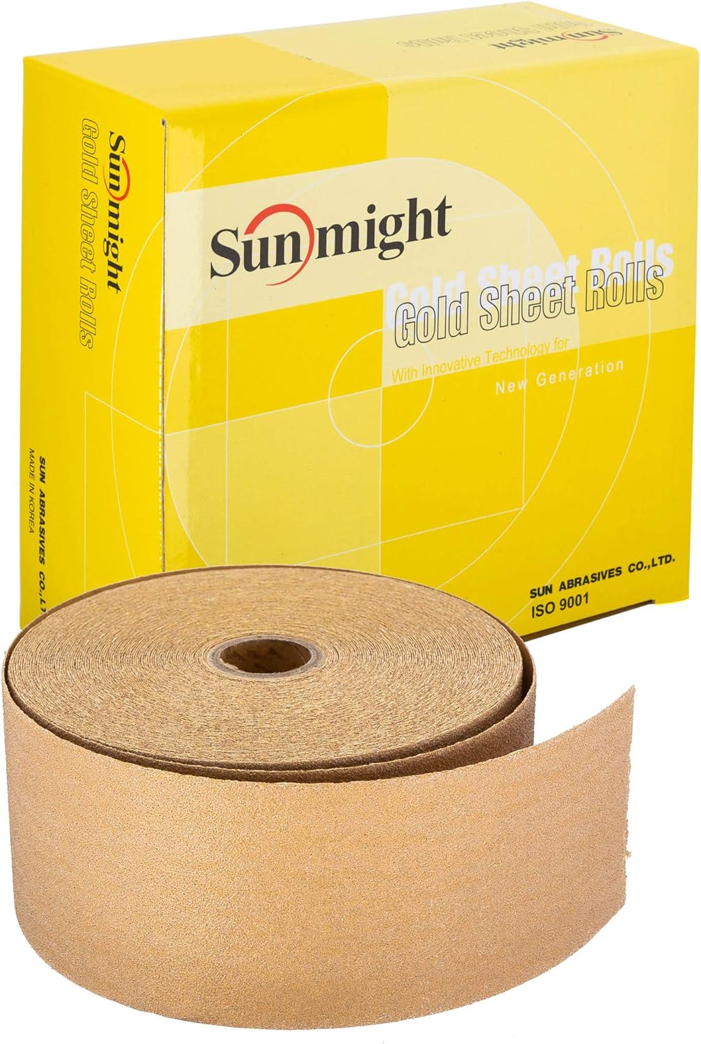 BRAND, CATEGORY, GRINDING DISCS, SUNMIGHT, Sunmight Gold 2-3/4" X 45yd 180G PSA Sheet Roll, 06110, 1 Roll