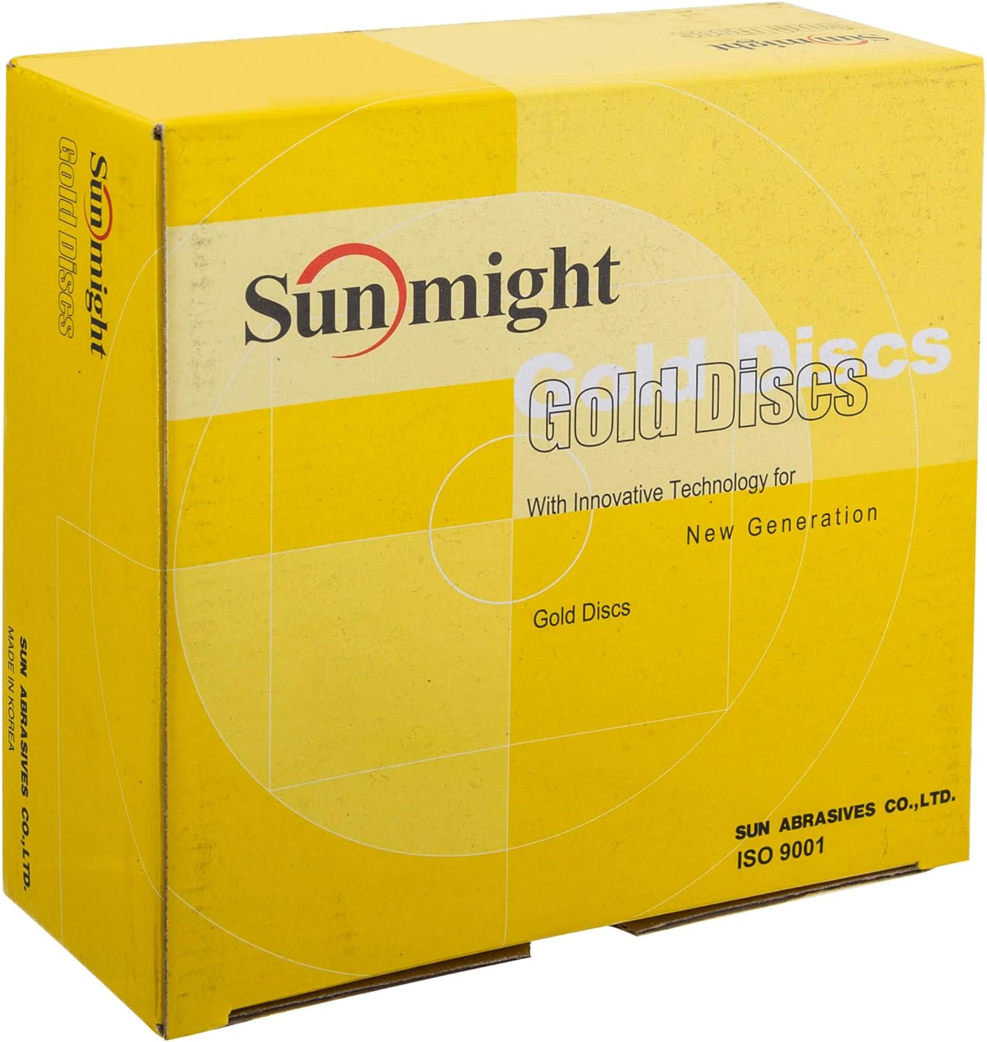 BRAND, CATEGORY, HOOK & LOOP DISCS, SUNMIGHT, Sunmight Gold 6" 220G Grip No Hole Disc, 02411, 50 Discs, 1 Pack