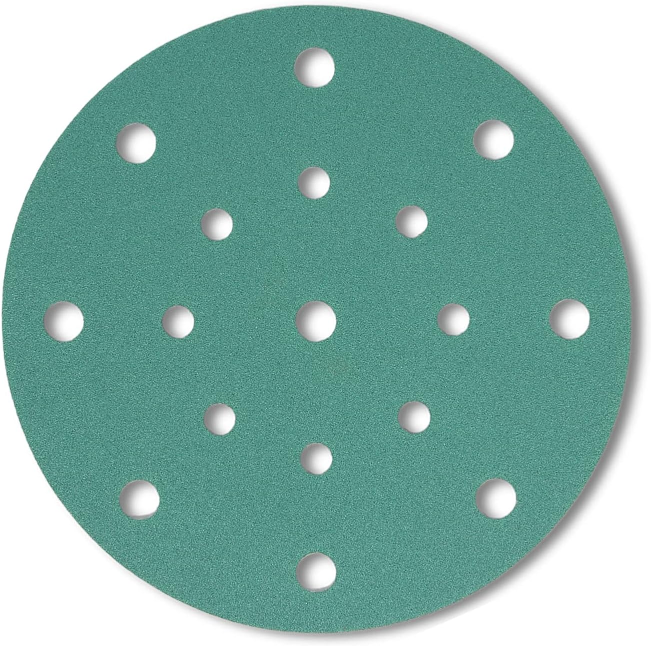 BRAND, CATEGORY, HOOK & LOOP DISCS, TIGERSHARK, TigerShark 6 Inch Sanding Discs 17 Hole Wet Dry Grit 800 20pcs Pack Special Anti Clog Coating Film Green Line Hook and Loop Dustless Random Orbital Sander Paper Extra Fine