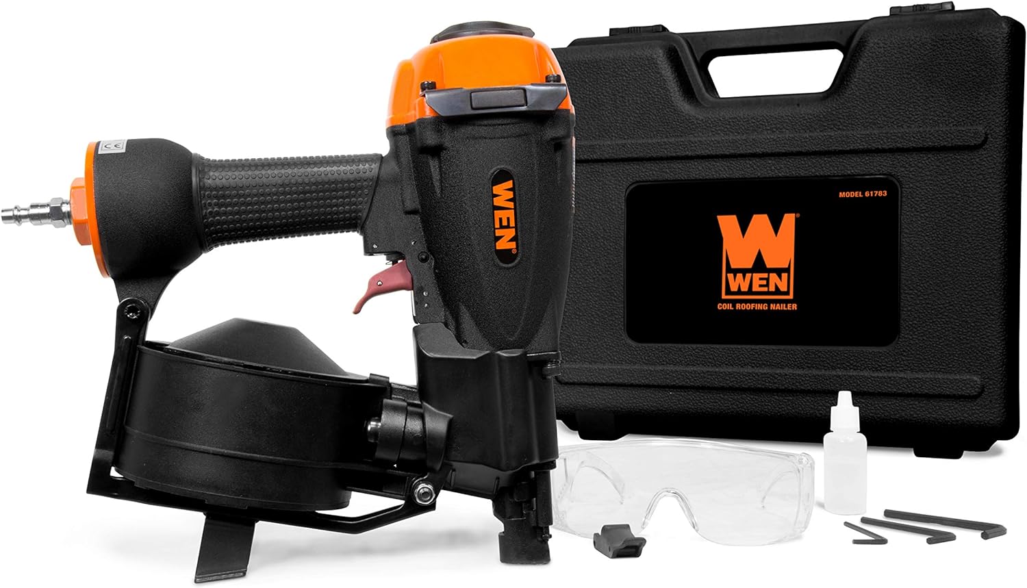 BRAND, CATEGORY, ROOFING NAILERS, WEN, WEN 61783 3/4-Inch to 1-3/4-Inch Pneumatic Coil Roofing Nailer