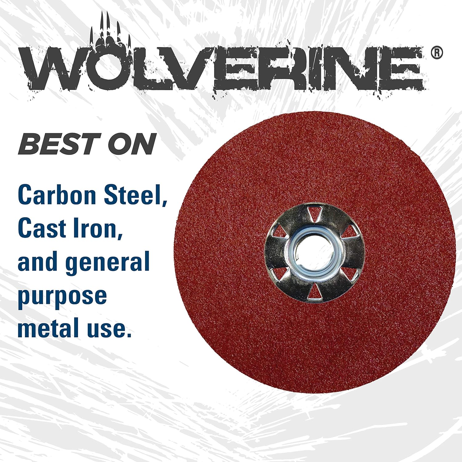 BRAND, CATEGORY, FIBER BACKED ABRASIVE DISCS, WEILER, Weiler 59576 Wolverine Aluminum Oxide Resin Fiber Sanding & Grinding Disc, 4-1/2" Diameter, 60 Grit, 7/8" Arbor Hole (Pack of 25)