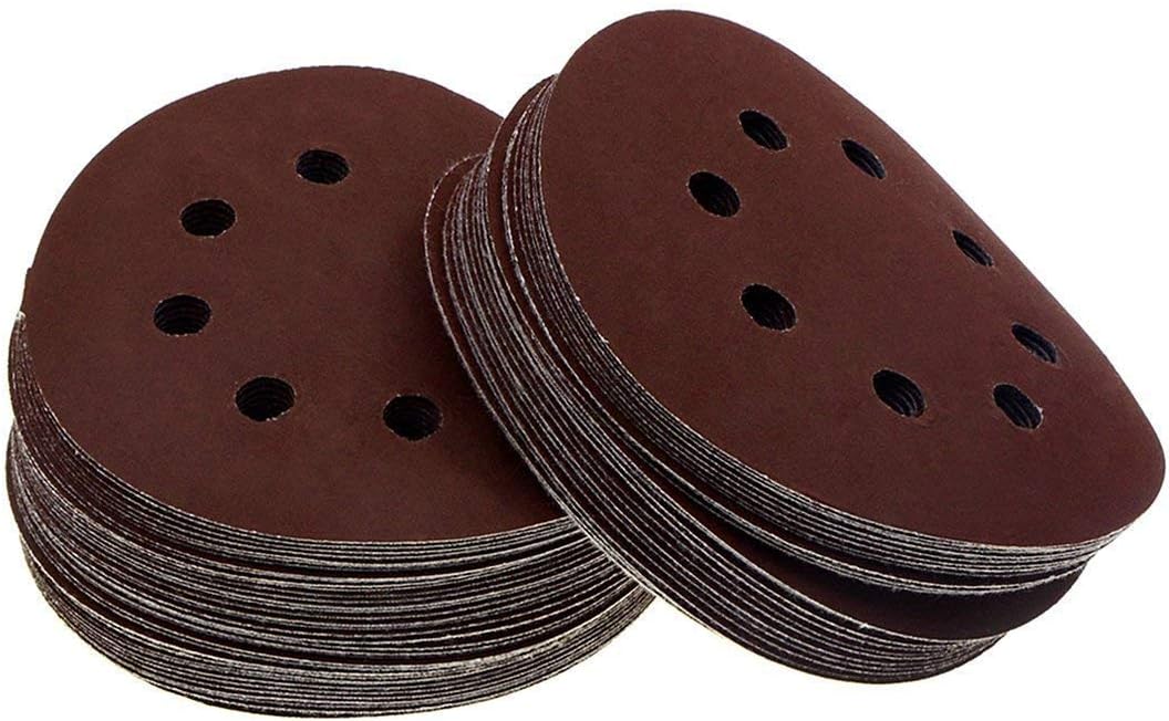 BRAND, CATEGORY, HOOK & LOOP DISCS, YXQ, YXQ 60Grit Sanding Discs 5'' 8-Hole Hook and Loop Sandpaper (60Pcs)